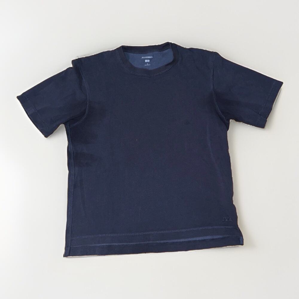 Uniqlo JW Anderson T-Shirt Blue Medium 21x25 Distressed Sun Fading